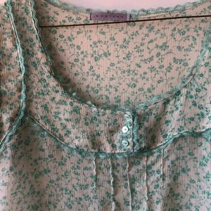 Sheer Floral Short Sleeve Top